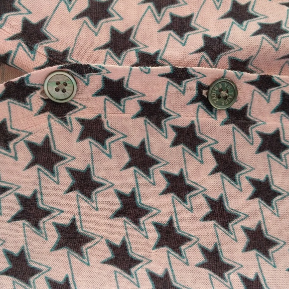 NWOT Zadig & Voltaire Star-print V-neck Cardigan In Pink - Picture 6 of 15